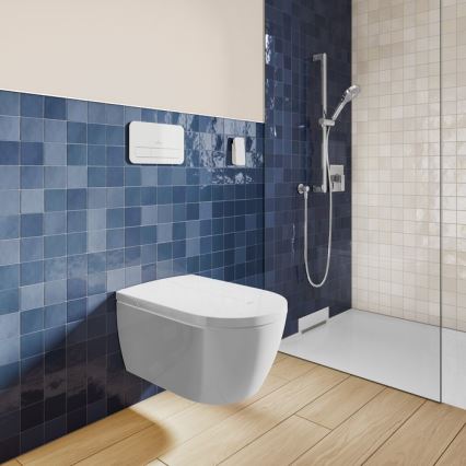 Villeroy & Boch V0E100R1 - Seinapealne bidet SoftClose-istmekaanega VICLEAN keraamika/valge +kaugjuhtimispult