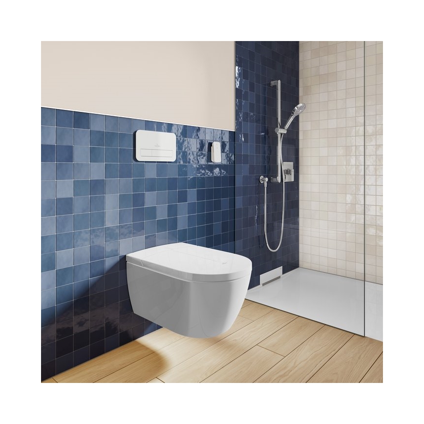 Villeroy & Boch V0E100R1 - Seinapealne bidet SoftClose-istmekaanega VICLEAN keraamika/valge +kaugjuhtimispult