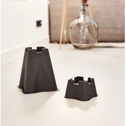 Vitility - 4-osaline voodikõrgendajate komplekt, 7 cm, must