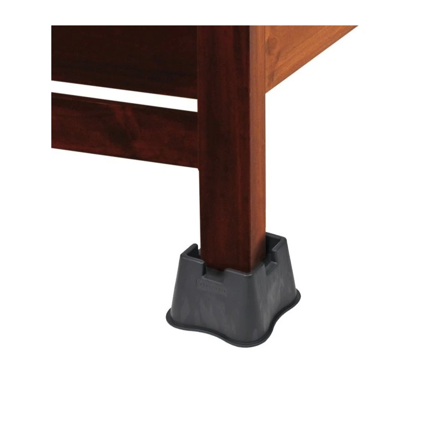 Vitility - 4-osaline voodikõrgendajate komplekt, 7 cm, must