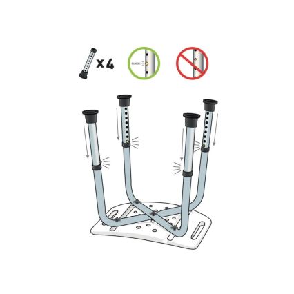 Vitility - dušitool 53 x 49,5 cm, valge