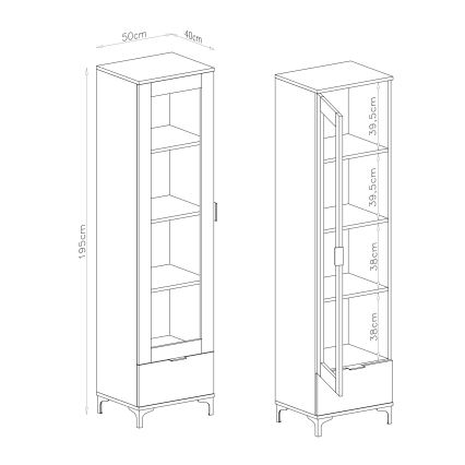 Vitriinkapp LORA tamm artisan