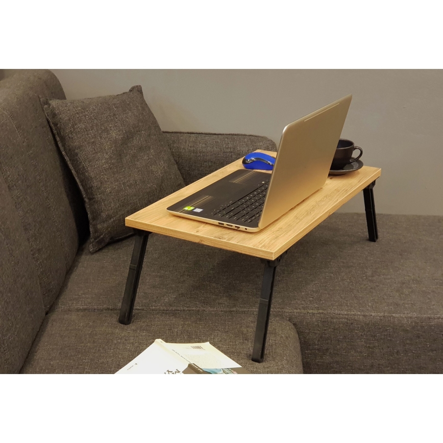 Voodilaud GUSTO 24,5x60 cm beež/must