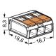 WAGO 221-413 - Harukarbi ühendus COMPACT 3x4 450V oranž