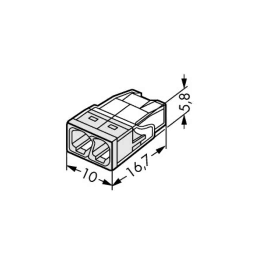 WAGO 2273-202 - Harukarbi klemmid COMPACT 2x2,5 450V valge