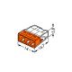 WAGO 2273-203 - Harukarbi klemmid COMPACT 3x2,5 450V oranž