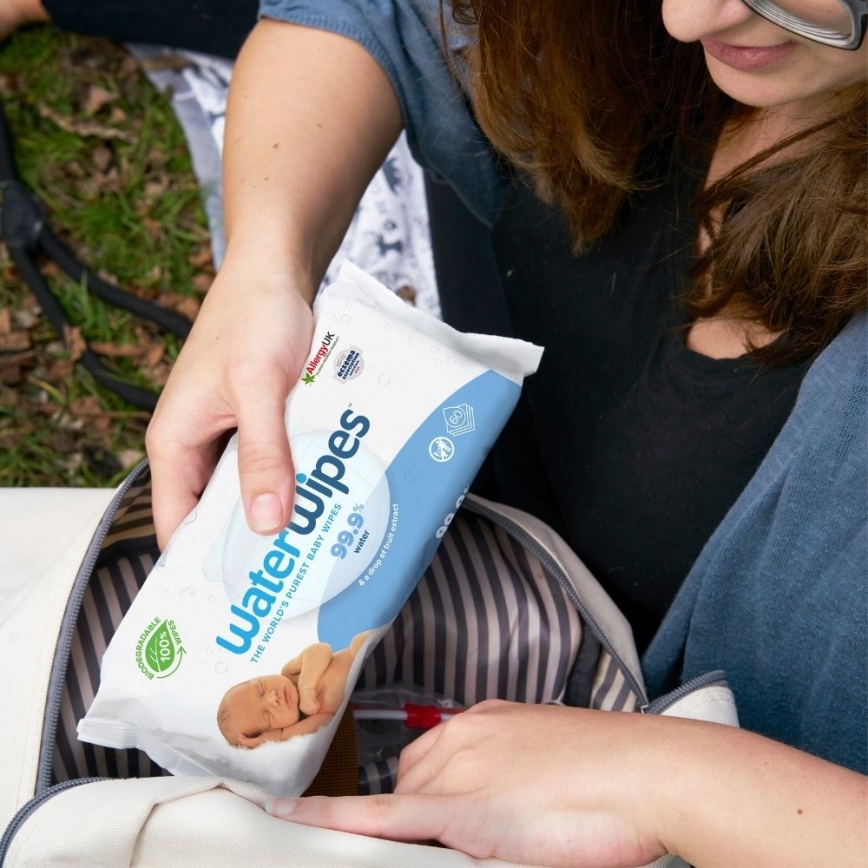 WaterWipes - KOMPLEKT 9x Plastikuvabad märjad lapid 60 tk (540 tk)
