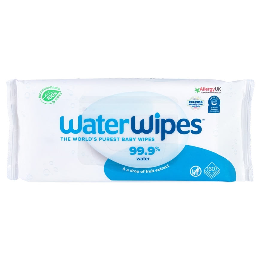 WaterWipes - KOMPLEKT 9x Plastikuvabad märjad lapid 60 tk (540 tk)