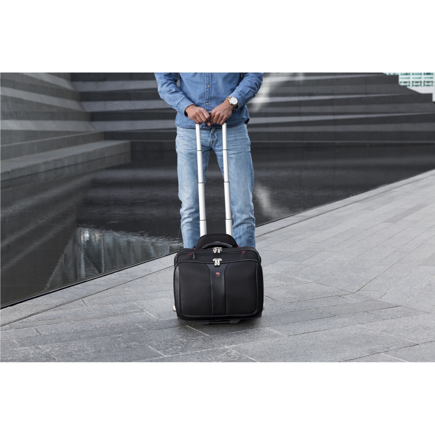 Wenger - Reisikohver ratastel 25 l 17" + sülearvuti kott 15,6" Patriot must