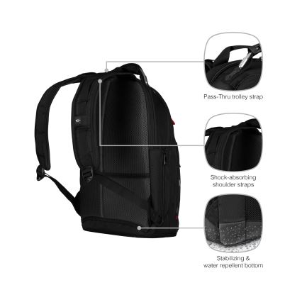 Wenger - Sülearvuti seljakott 20 l 15" tahvelarvuti taskuga 10" Gigabyte must