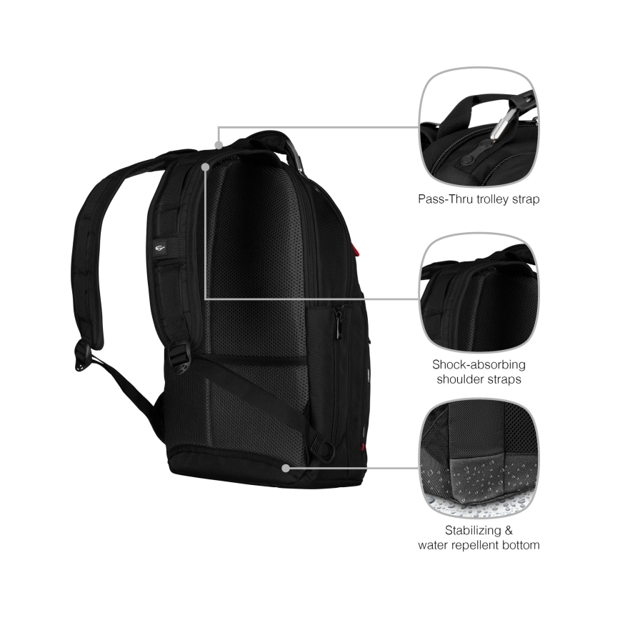 Wenger - Sülearvuti seljakott 20 l 15" tahvelarvuti taskuga 10" Gigabyte must
