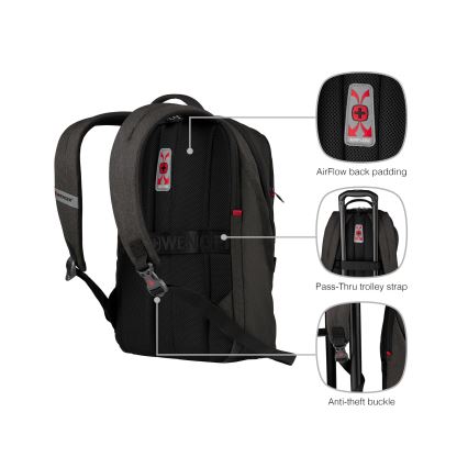 Wenger - Sülearvuti seljakott 21 l 16" tahvelarvuti taskuga 10" MX Light must