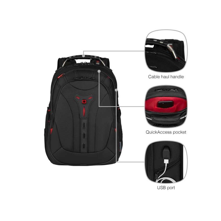 Wenger - Sülearvuti seljakott 25 l 16" tahvelarvuti taskuga 10" Pegasus Deluxe must