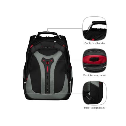 Wenger - Sülearvuti seljakott 25 l 17" tahvelarvuti taskuga 12" Pegasus must/hall