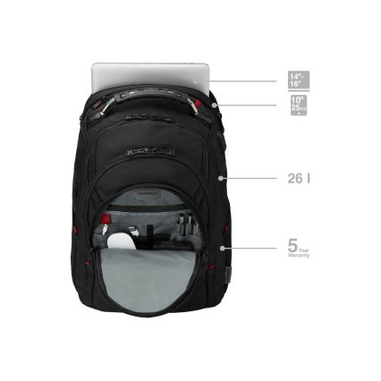 Wenger - Sülearvuti seljakott 26 l 17" tahvelarvuti taskuga 10" Ibex Ballistic Deluxe