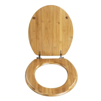 WENKO 144726100 - Tualetiistme kaas BAMBOO 34x41 cm pruun/hõbedane