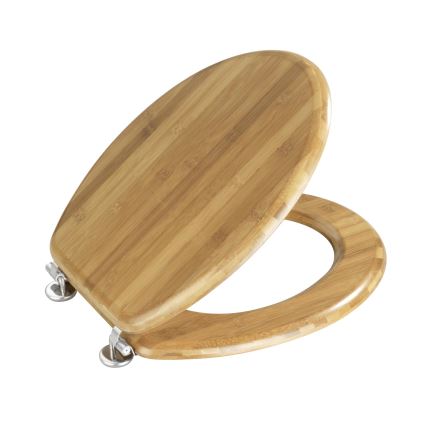 WENKO 144726100 - Tualetiistme kaas BAMBOO 34x41 cm pruun/hõbedane