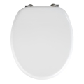 WENKO 154008100-WC WC-poti kaas VALENCIA 43x36 cm valge/hõbedane