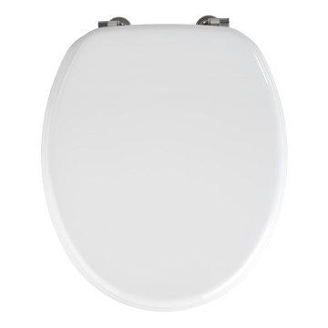 WENKO 154008100-WC WC-poti kaas VALENCIA 43x36 cm valge/hõbedane