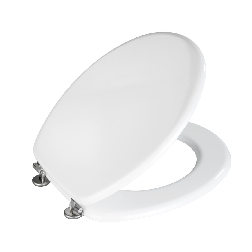 WENKO 154008100-WC WC-poti kaas VALENCIA 43x36 cm valge/hõbedane