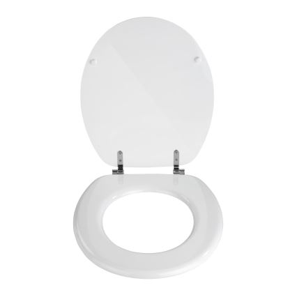 WENKO 154008100-WC WC-poti kaas VALENCIA 43x36 cm valge/hõbedane