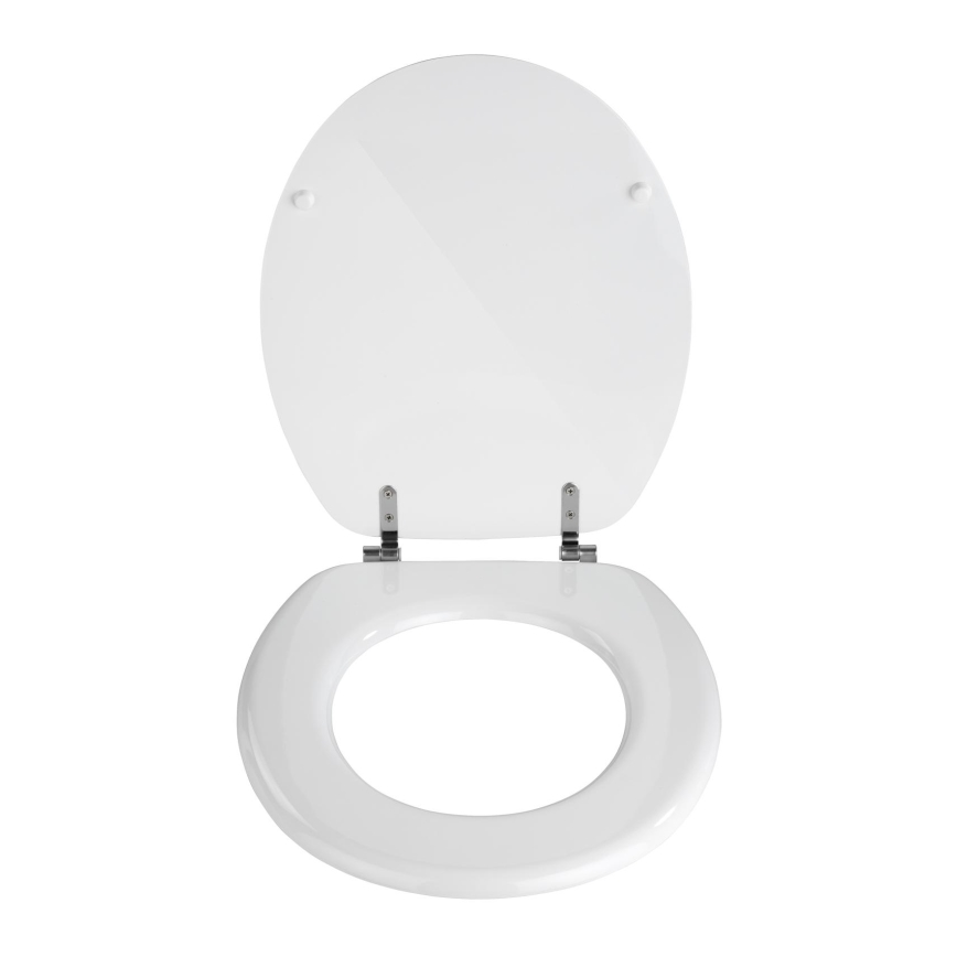 WENKO 154008100-WC WC-poti kaas VALENCIA 43x36 cm valge/hõbedane