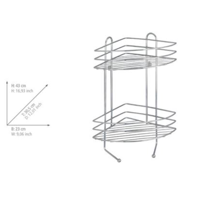 WENKO 15498100 - Nurgariiul EXCLUSIVE 23x30,5 cm läikiv kroom