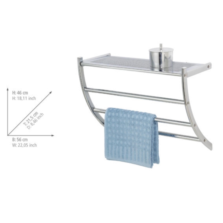 WENKO 15578100 - Rätikuhoidja PESCARA 56x46 cm läikiv kroom