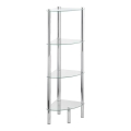 WENKO 15852100 - Riiul YAGO 30x104 cm roostevaba teras/hõbedane/läbipaistev