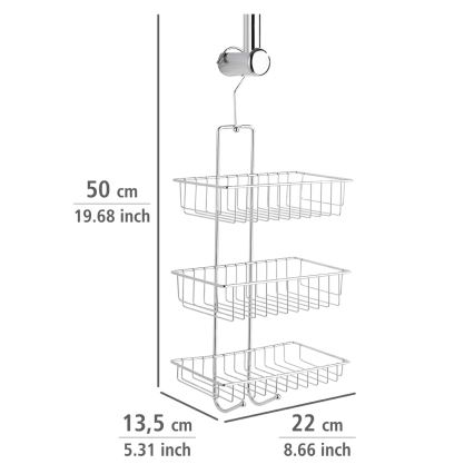 WENKO 15888100 - NIVALA riiul 22x50 cm läikiv kroom