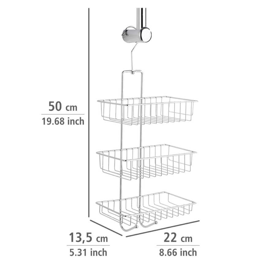 WENKO 15888100 - NIVALA riiul 22x50 cm läikiv kroom