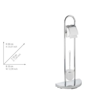 WENKO 16608100 - COSENZA WC-hari 33x84 cm läikiv kroom/satiin