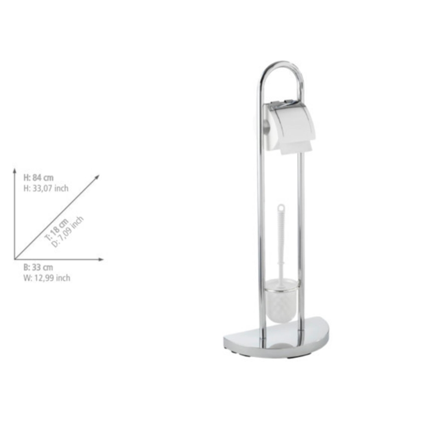 WENKO 16608100 - COSENZA WC-hari 33x84 cm läikiv kroom/satiin