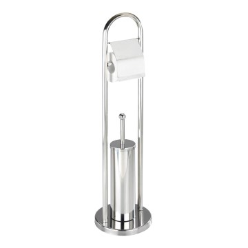 WENKO 16993100 - WC-harjakomplekt VASTO 22x81 cm roostevaba teras/hõbedane