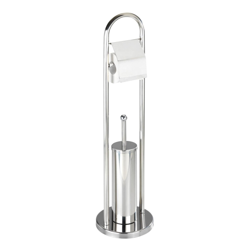 WENKO 16993100 - WC-harjakomplekt VASTO 22x81 cm roostevaba teras/hõbedane