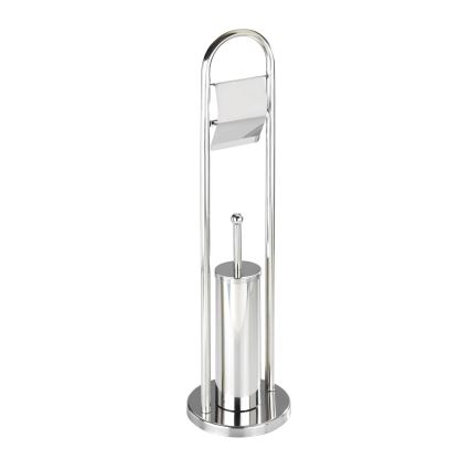 WENKO 16993100 - WC-harjakomplekt VASTO 22x81 cm roostevaba teras/hõbedane