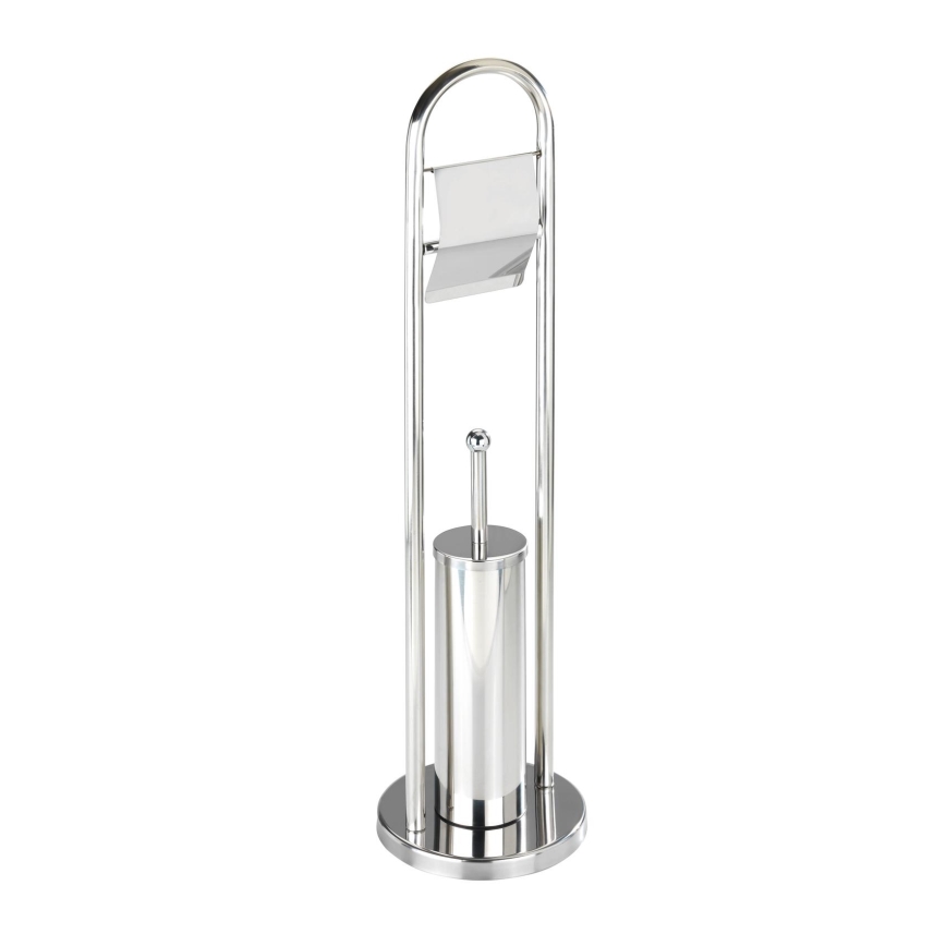 WENKO 16993100 - WC-harjakomplekt VASTO 22x81 cm roostevaba teras/hõbedane