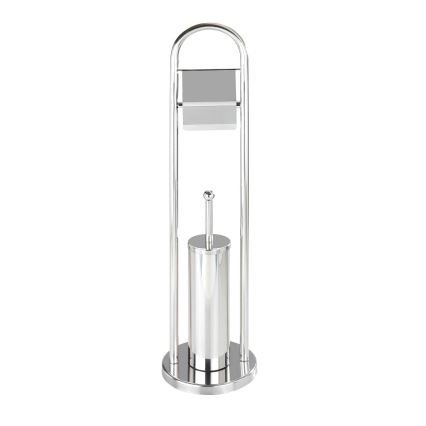 WENKO 16993100 - WC-harjakomplekt VASTO 22x81 cm roostevaba teras/hõbedane