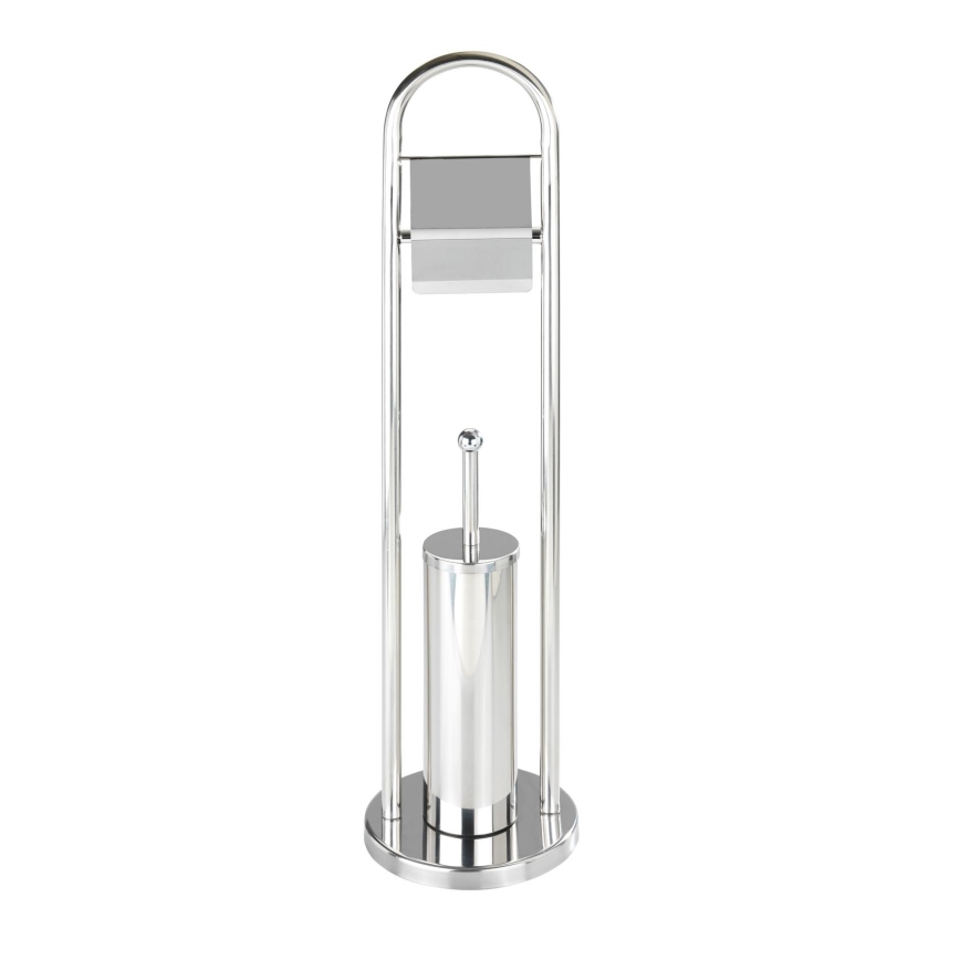 WENKO 16993100 - WC-harjakomplekt VASTO 22x81 cm roostevaba teras/hõbedane