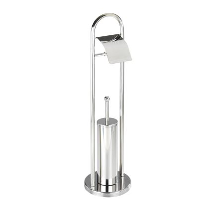 WENKO 16993100 - WC-harjakomplekt VASTO 22x81 cm roostevaba teras/hõbedane