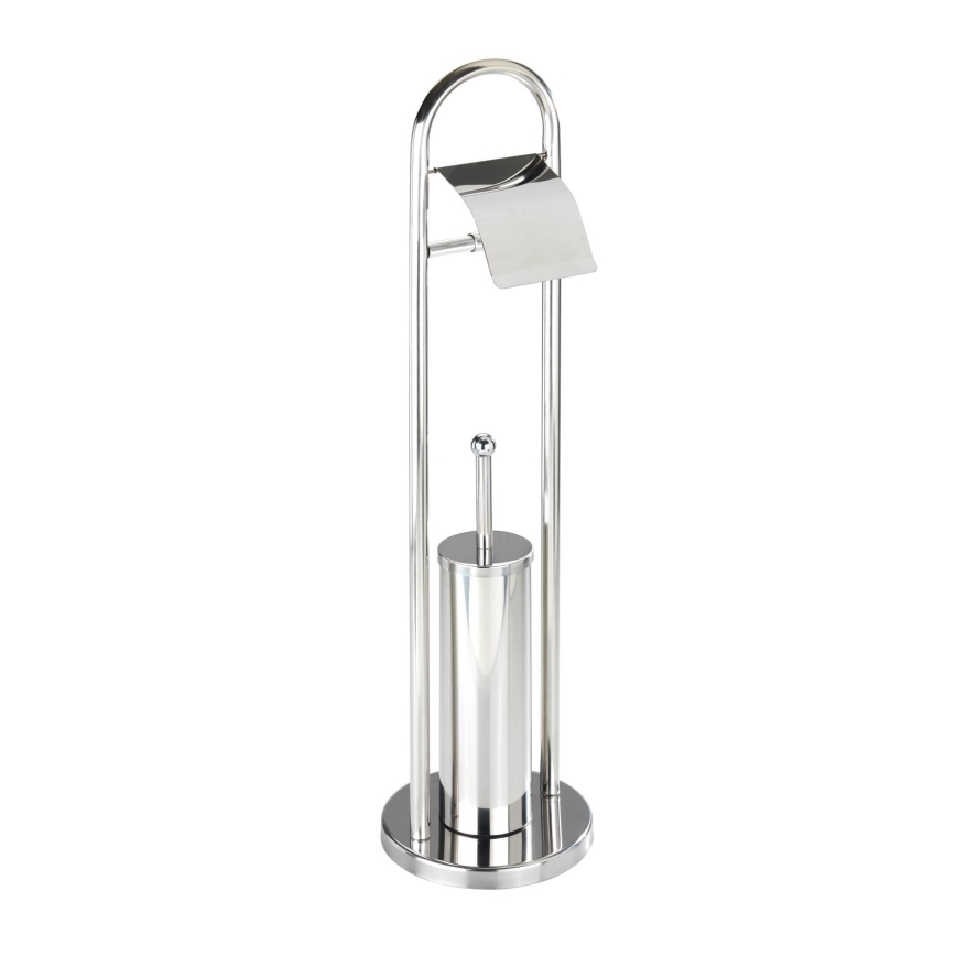 WENKO 16993100 - WC-harjakomplekt VASTO 22x81 cm roostevaba teras/hõbedane
