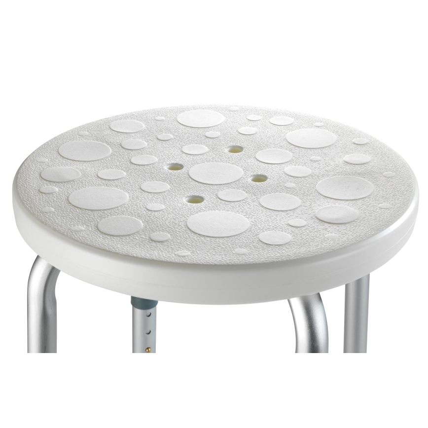 WENKO 1792921100-Taburet SECURA 45,5x45,5 cm valge/hõbedane/hall