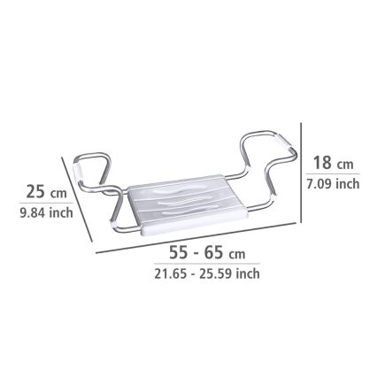 WENKO 17930100-Vanni iste SECURA 26x18 cm valge/hõbedane