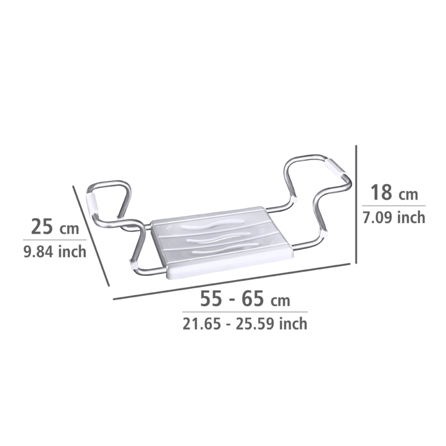 WENKO 17930100-Vanni iste SECURA 26x18 cm valge/hõbedane