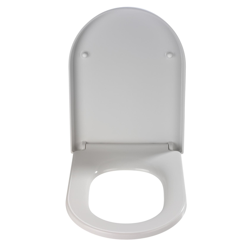 WENKO 18396100-WC WC-poti kaas PALMA 46,5x35,7 cm valge/hõbedane