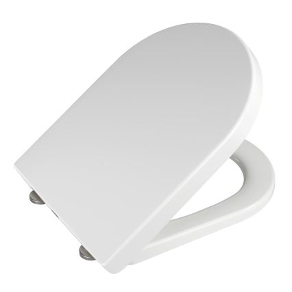 WENKO 18396100-WC WC-poti kaas PALMA 46,5x35,7 cm valge/hõbedane