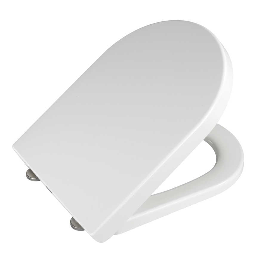 WENKO 18396100-WC WC-poti kaas PALMA 46,5x35,7 cm valge/hõbedane