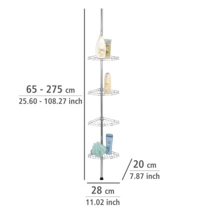 WENKO 18596100-Nurkne element PREA 28x200 cm roostevaba teras/läikiv kroom