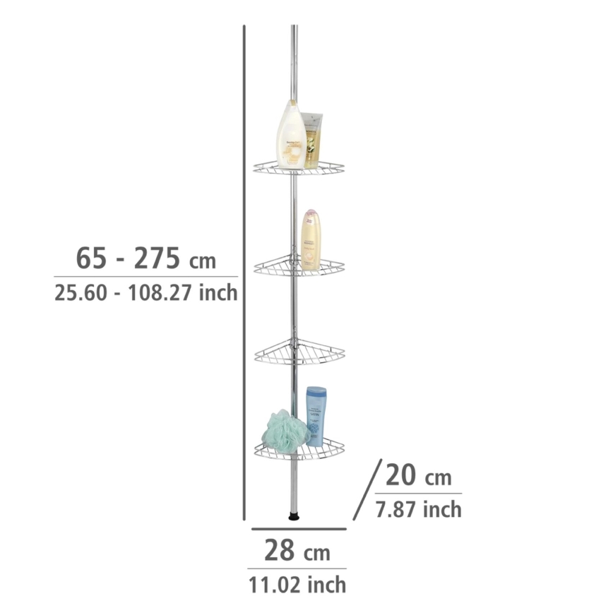 WENKO 18596100-Nurkne element PREA 28x200 cm roostevaba teras/läikiv kroom