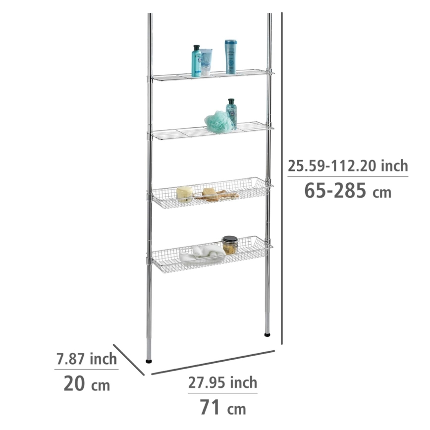 WENKO 18597100-Riiul 71x285 cm läikiv kroom